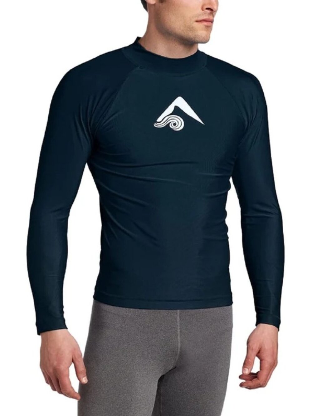 Kanu Surf ✨ Men's Long Sleeve Rash Guard Navy Medium UPF 50+ NWT